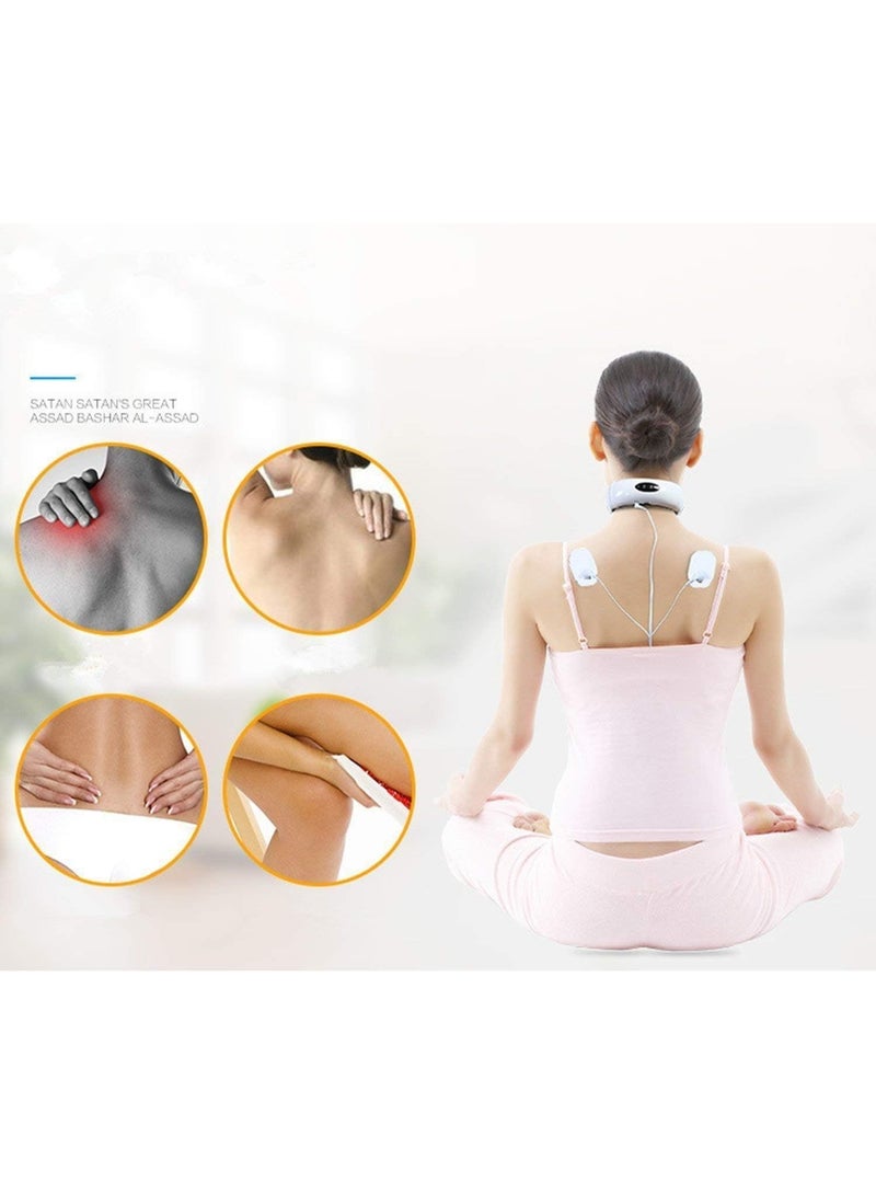 جهاز مساج رقبة متعدد الوظائف مع نبضات كهربائية – علاج فيزيائي للرقبة واسترخاء العضلات - Image 3